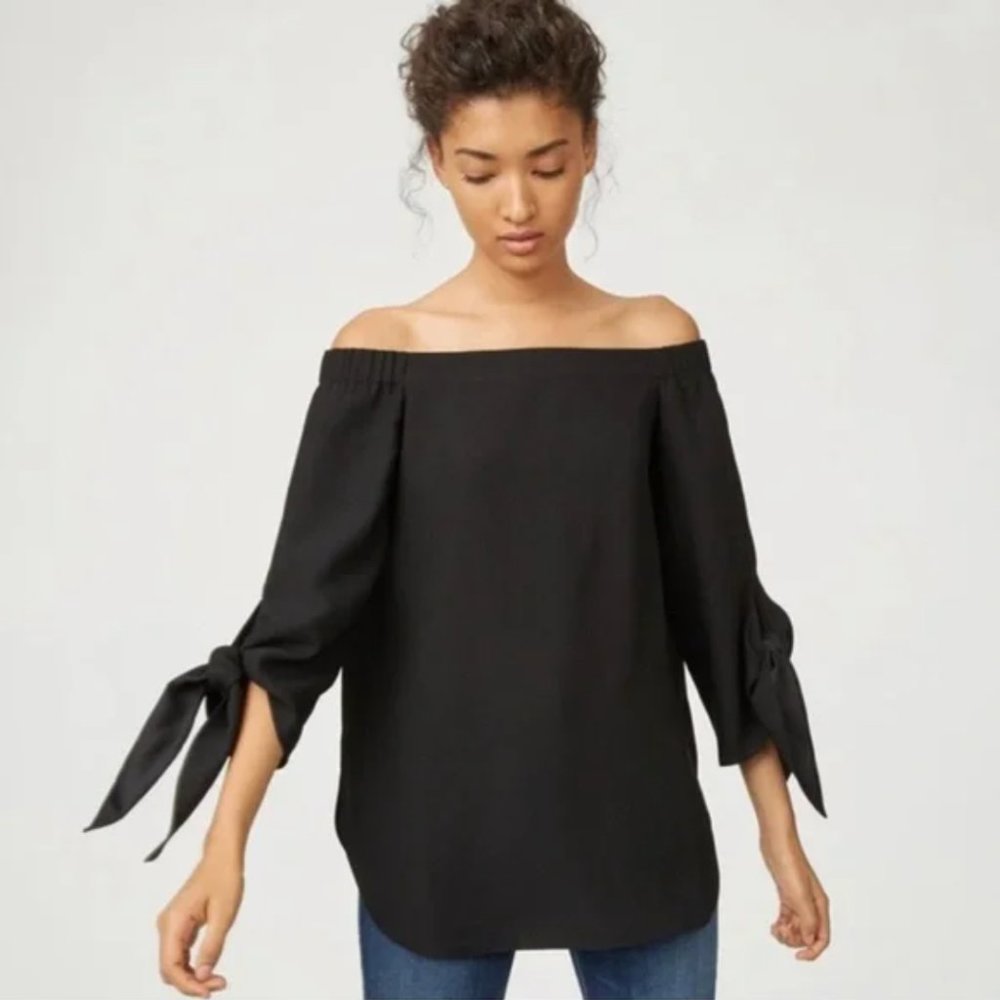 J Crew Off the Shoulder Shirt NWOT